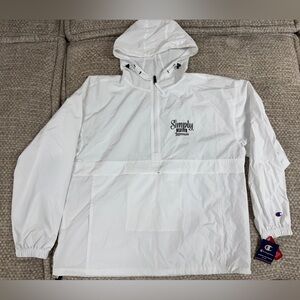 NWT Champion Unisex Pack N Go 1/4 Zip Jacket Packable Windbreaker Simply Spiked